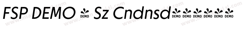 FSP DEMO - Sz Cndnsd字体转换